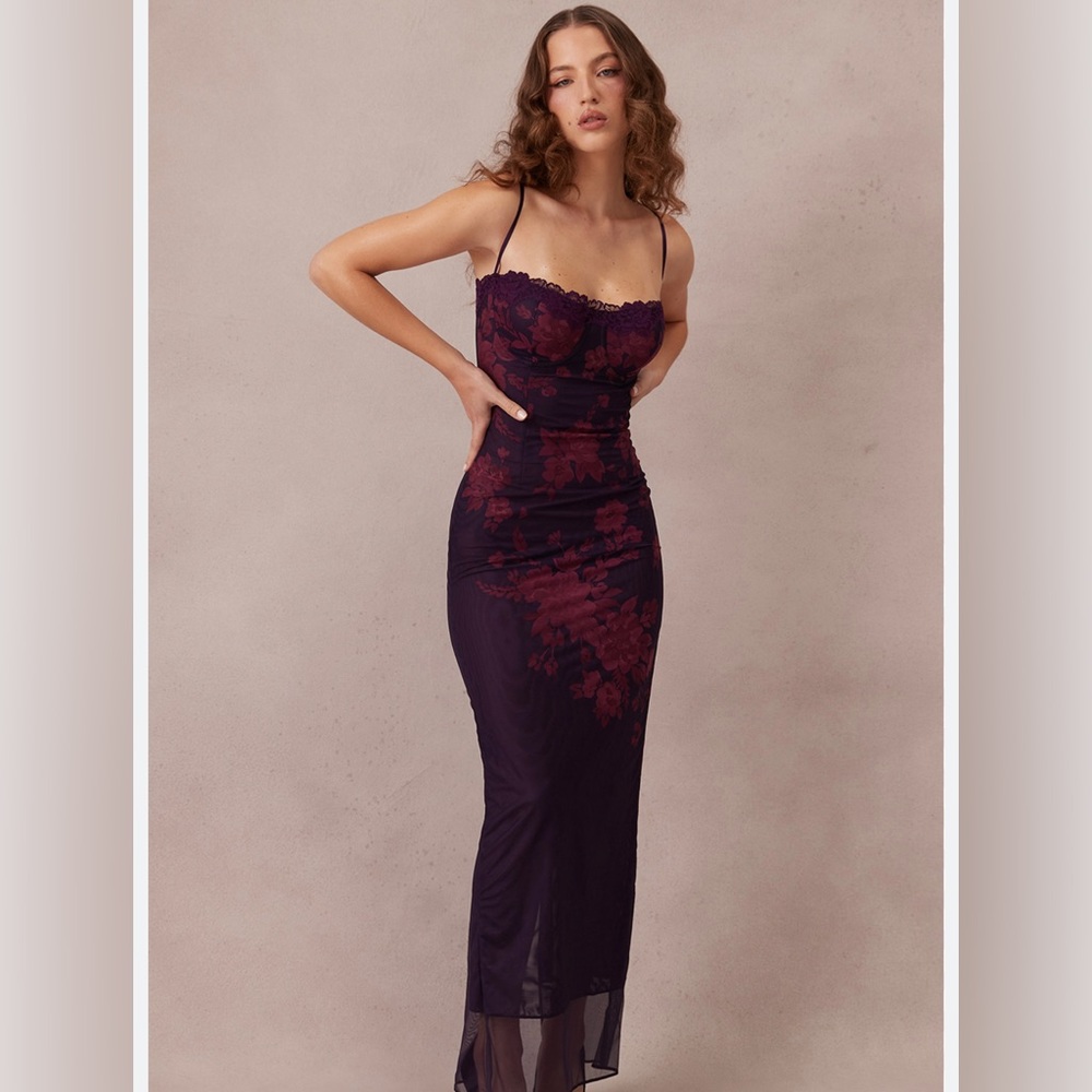 House of cb aiza dress in plum